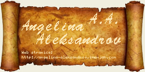 Angelina Aleksandrov vizit kartica